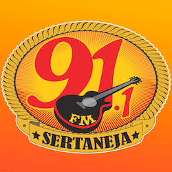 Logo da rádio 91 FM Sertaneja