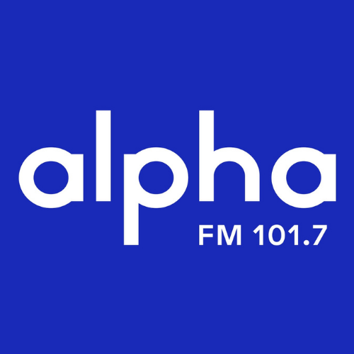 Logo da rádio Alpha FM