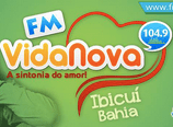 Logo da rádio FM Vida Nova