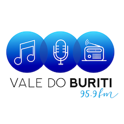 Logo da rádio Vale do Buriti FM