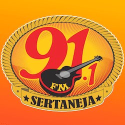 Logo da rádio 91 FM Sertaneja